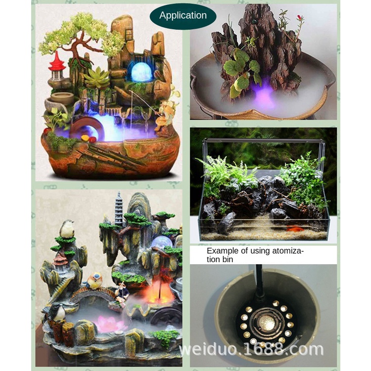 Máy Phun Sương Làm Ẩm Nước Bể Cá Và Nước Mưa Hạ Cá - Thác Nước Đá bonsai Mới