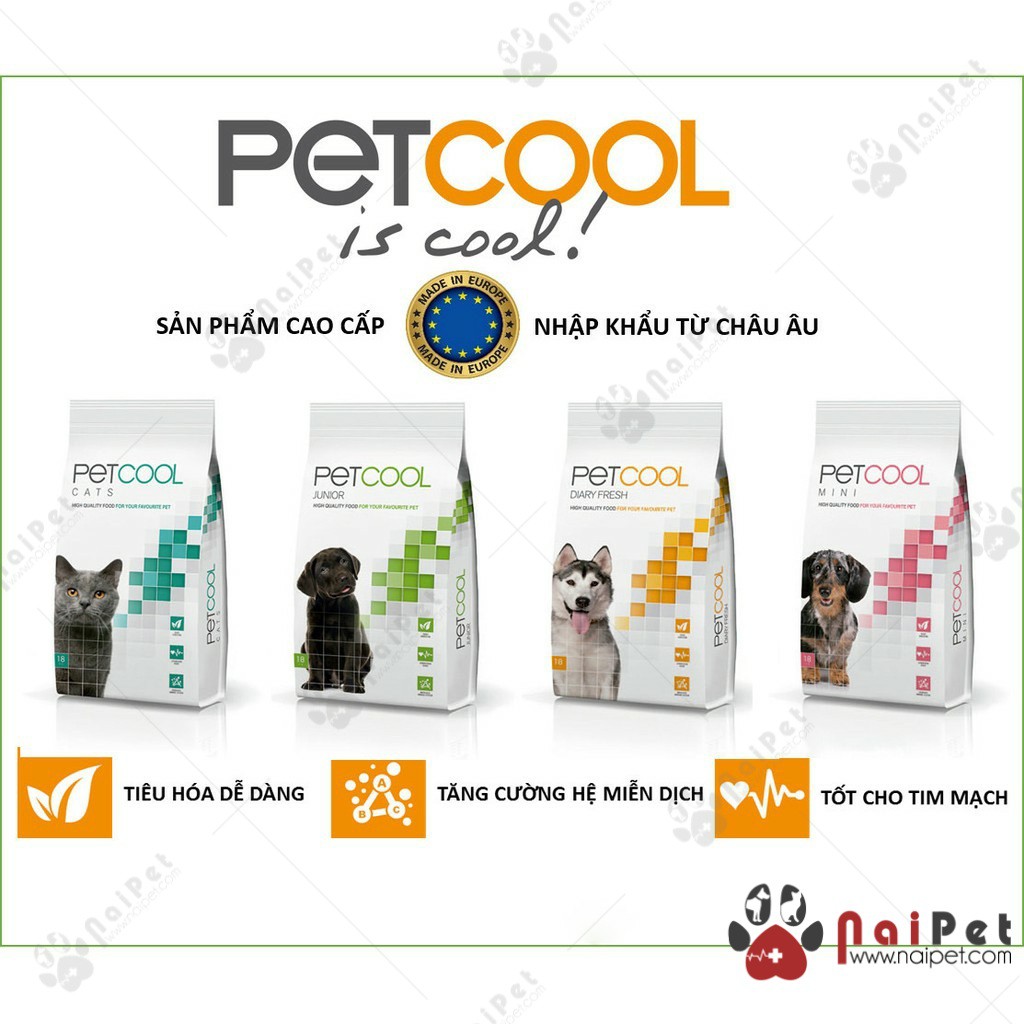 Thức Ăn Hạt Cho Chó Trưởng Thành Cỡ Lớn Petcool Daily Fresh Hộp 500g