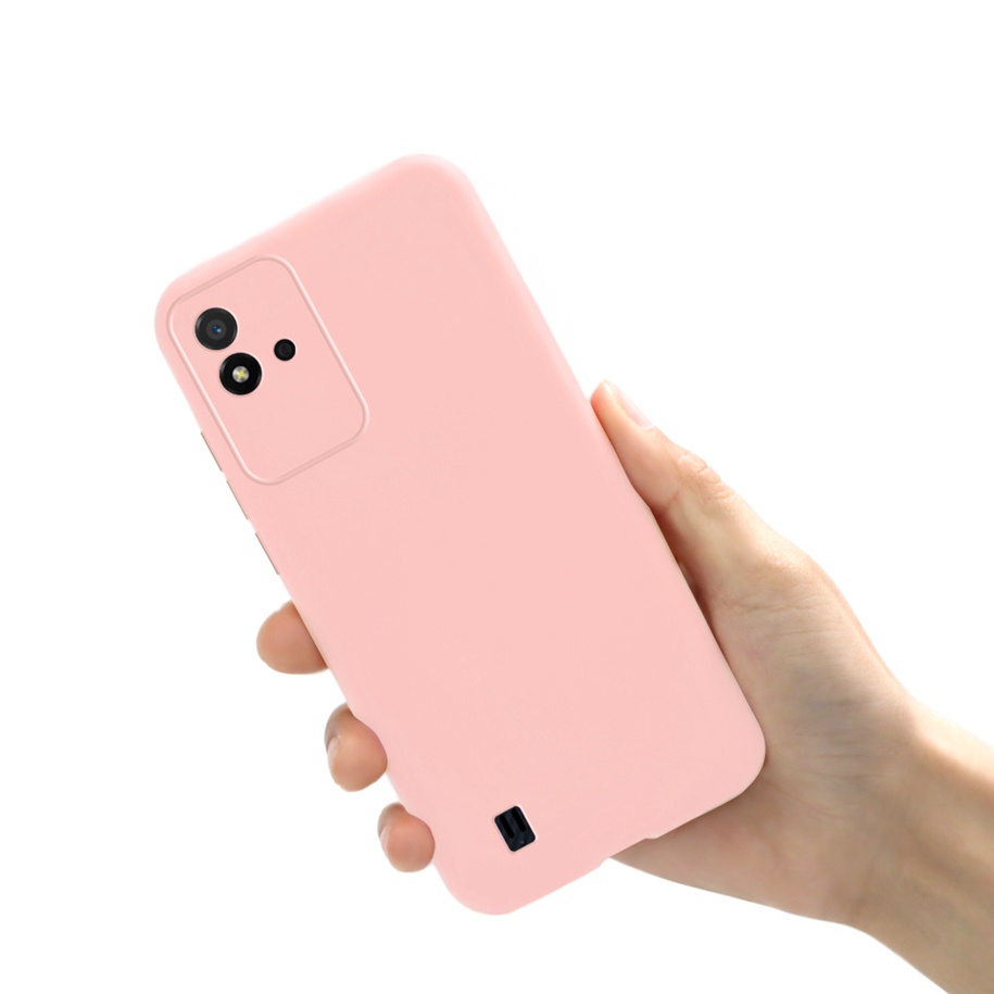 Ốp điện thoại mềm siêu mỏng màu vàng/ hồng/ đen cho Realme Narzo 50i Narzo 50i 2021 6.5 inch