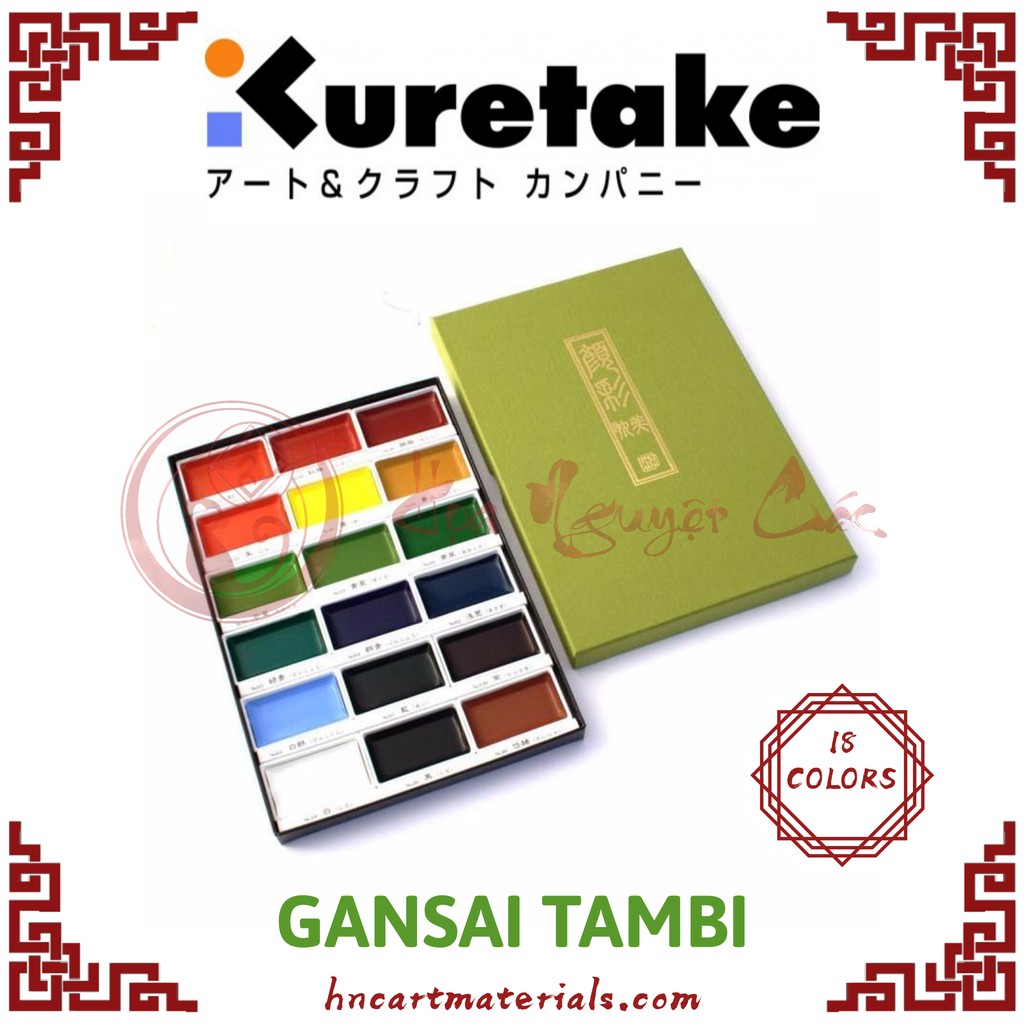 [Kuretake] Màu vẽ Gansai Tambi