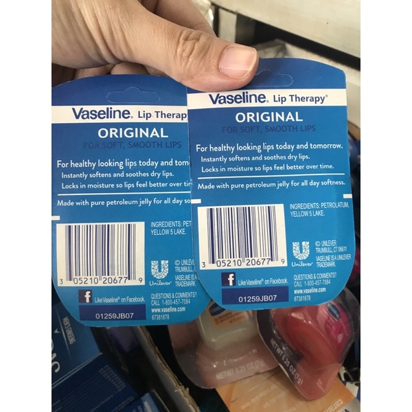 ✅ Sáp Dưỡng Môi Vaseline 7g Phòng Khô Môi, Môi Nứt Nẻ