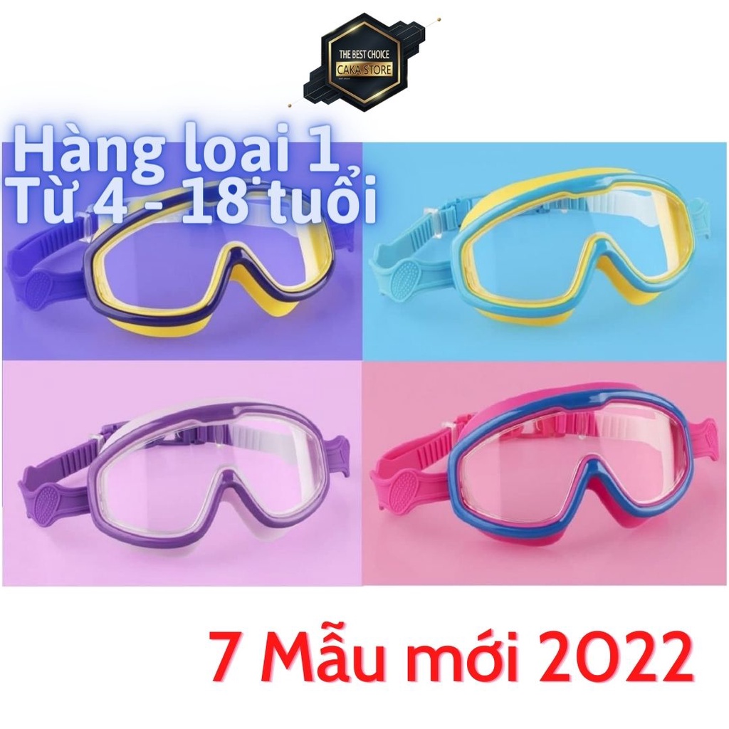 Kính bơi trẻ em 🏊‍♀️𝑪𝒐́ 𝑺𝒂̆̃𝒏🏊‍♀️ FREESHIP EXTRA|Góc siêu rộng 230º có viền cao su 1.5cm ngăn nước vào mắt| Chống tia UV