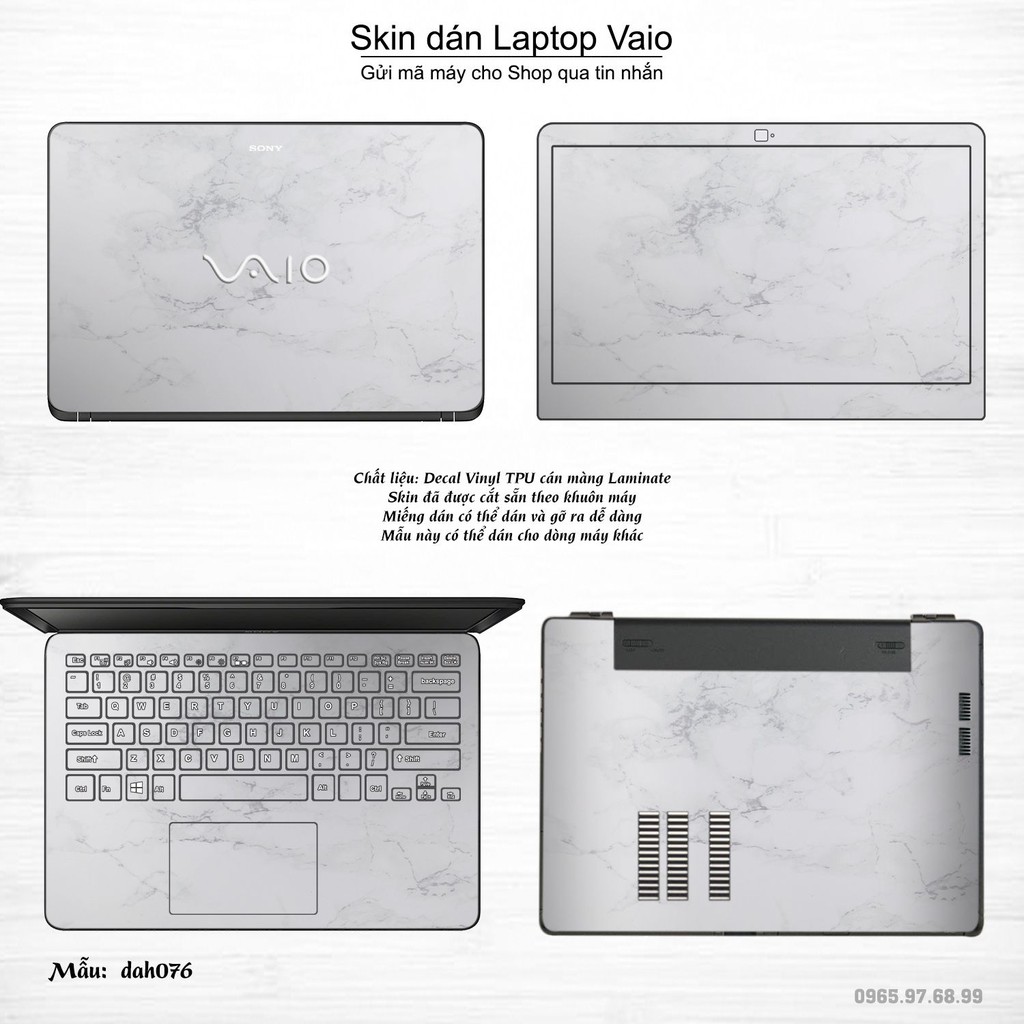 Skin dán Laptop Sony Vaio in hình vân đá _nhiều mẫu 2 (inbox mã máy cho Shop)