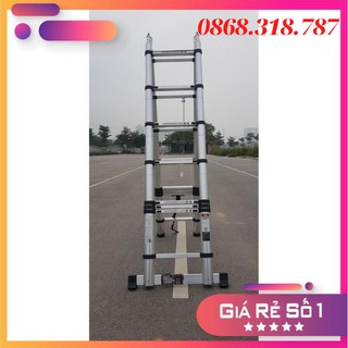 THANG NHÔM RÚT ĐÔI 6.4M - BH 24 THÁNG