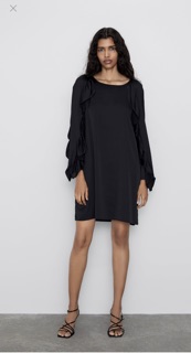 (Sẵn) Váy Lụa Satin Zara auth canh sale