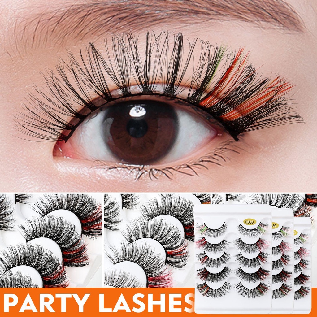 Set 5 Cặp Lông Mi Giả 7-18mm Trang Điểm Tự Nhiên