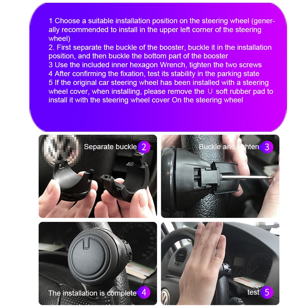 Giá đỡ xoay vô lăng ô tô xoay 360 độ phụ kiện bóng xoay