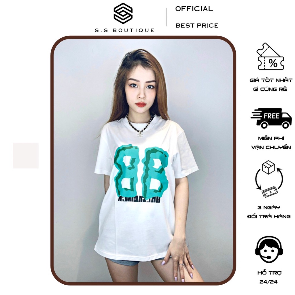 Áo Phông B.A.L.E.N.C.I.A.G.A Với Họa Tiết Đặc Biệt , Chất Cotton Cao Cấp , Hàng S.C