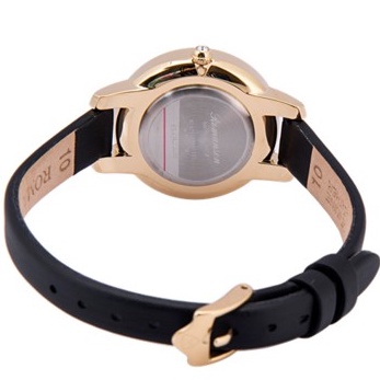 Đồng hồ Romanson RL7A30QLGWH nữ mặt nhỏ khảm trai đính đá kính chống xước, máy Thụy sĩ chống nước, dây da chính hãng