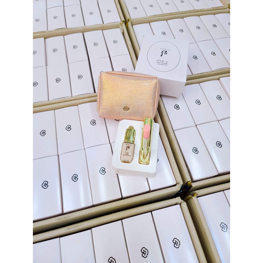 Sét Son dưỡng môi Đông y The history of Whoo Gongjinhyang Mi Glow Lip Balm 3.3g