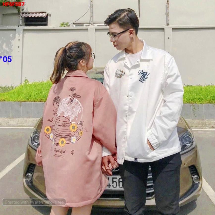 Áo khoác nam nữ cặp đôi unisex Áo khoát gió dù 2 lớp chống nắng Angel Land cực chuẩn-A539 ༴