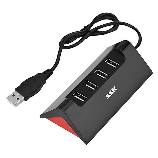 Hub USB 3.0 chia 4 cổng SSK SHU-835 . Chính Hãng 100% - Hỗ Trợ Chức Năng Như Hub Sạc (Đen)