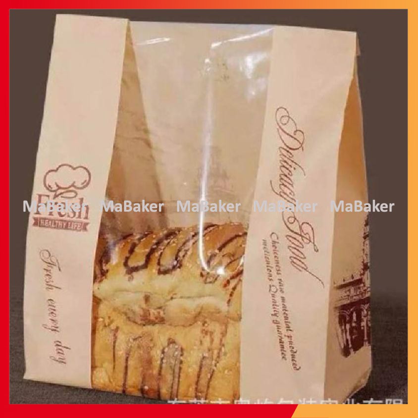 [Freeship] Set 10 túi đựng bánh mì hoa cúc ngang cao cấp - MaBaker