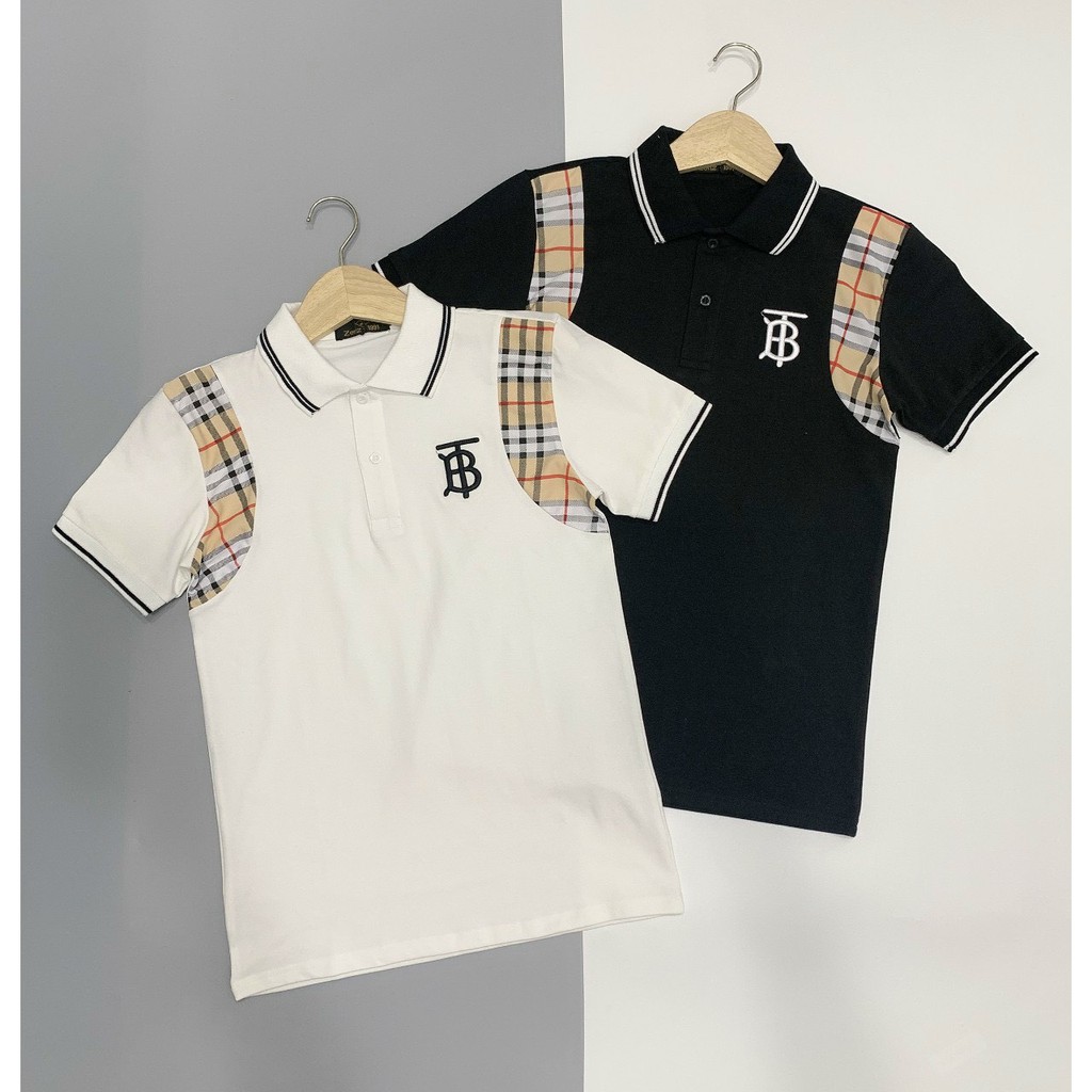 Áo thun nam có cổ tay ngắn polo cotton co dãn 4 chiều thêu kiểu BBR vải dày đẹp mẫu mới cao cấp AHFASHION | BigBuy360 - bigbuy360.vn