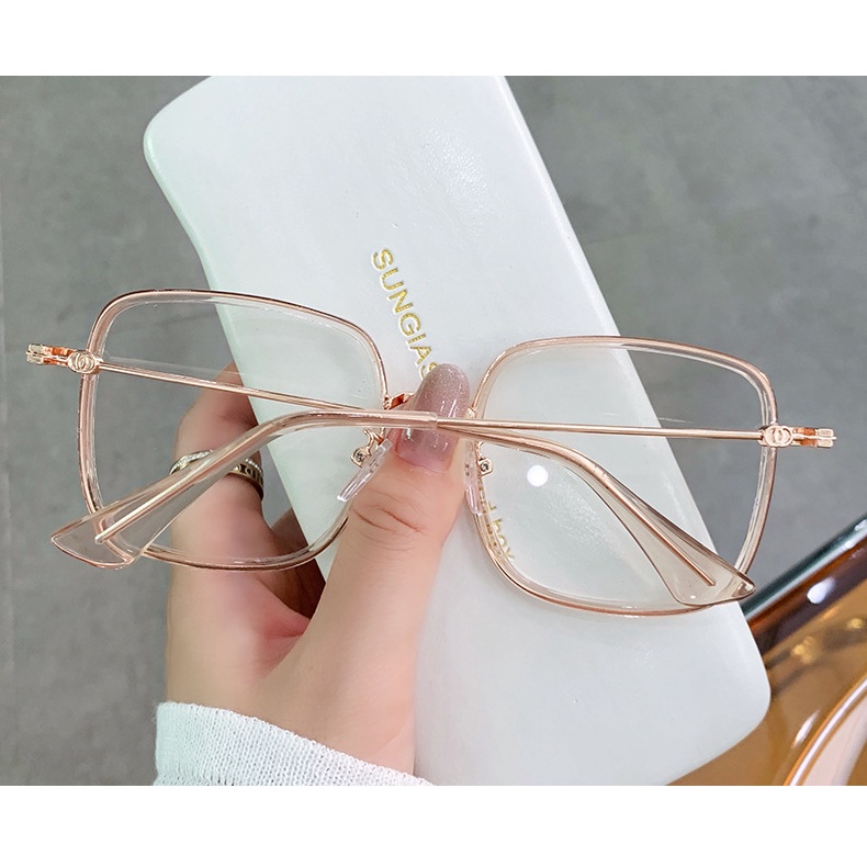 Mắt Kính Chống Ánh Sáng Xanh Gọng Lớn Phong Cách retro Mới Cho Nam Nữ