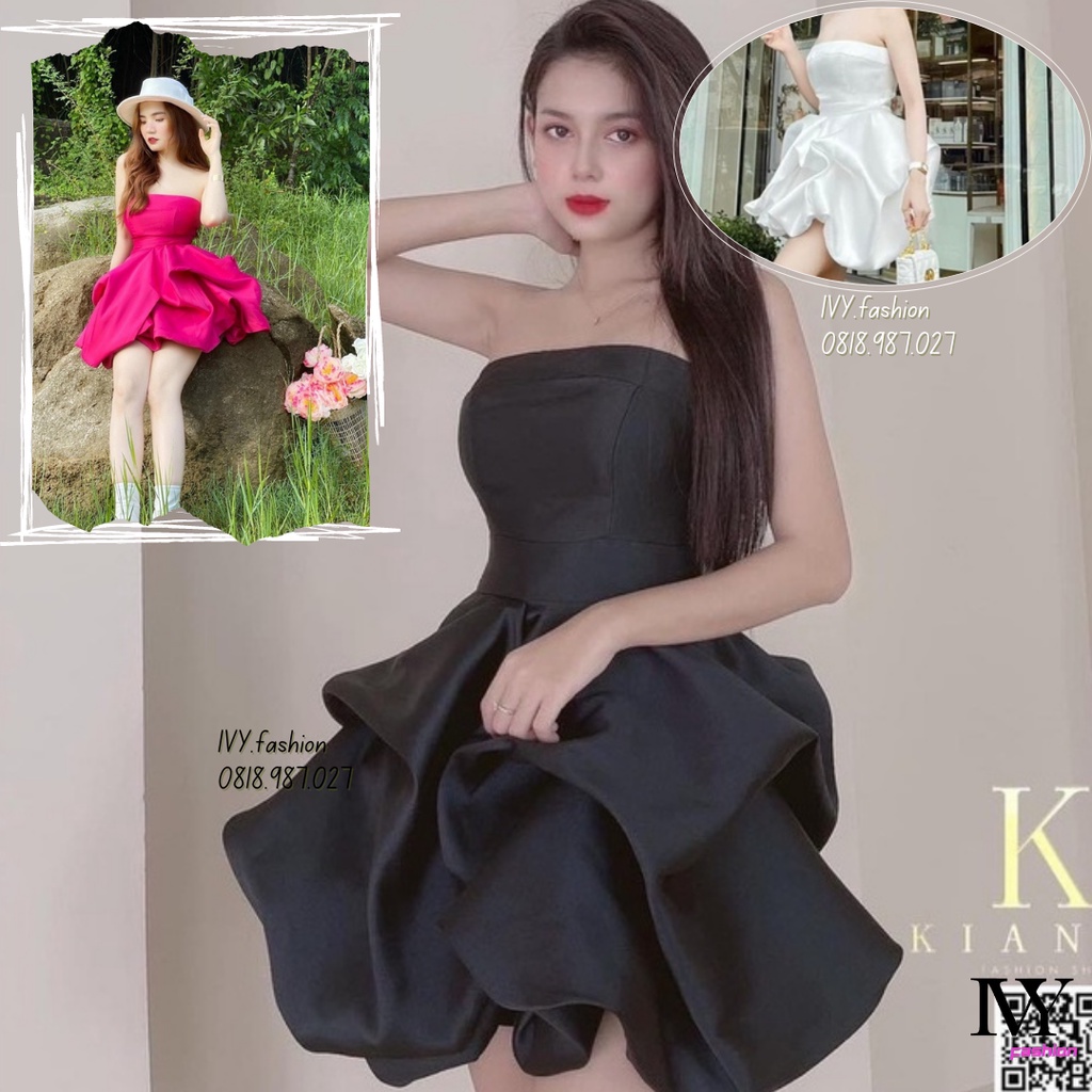 Đầm váy ôm body cúp ngực 🔥Tafta Thái🔥 mút ngực đen hồng trắng Ivy.fashion đi biển dự tiệc dạo phố bigsize gợi cảm sexy
