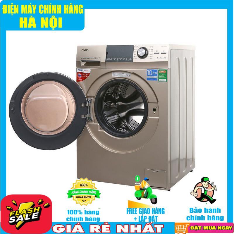 Máy giặt Aqua cửa ngang 8.5 kg màu vàng kim AQD-DD850A.N