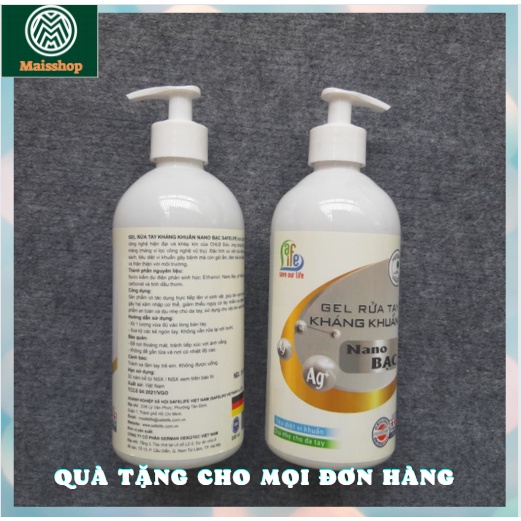 Gel rửa tay Safelife Nano Bạc 500ml