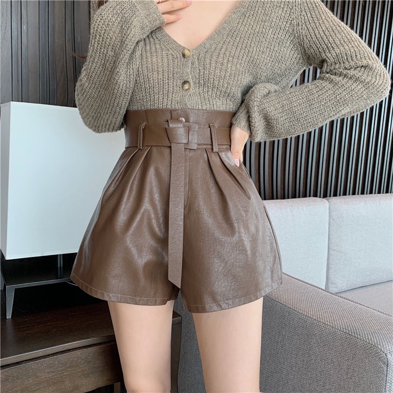 Quần Short Vải Cạp Liền Khóa Sau Hàng Quảng Châu Thời Trang Hàn Quốc | Vui Vẻ Shop