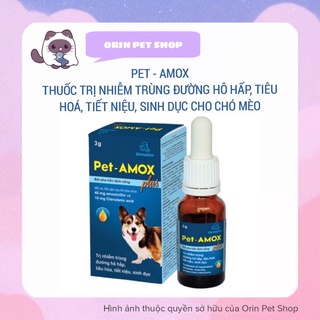 Pet- AMOX plus dung dịch uống trị tiêu chảy hô hấp cho chó mèo
