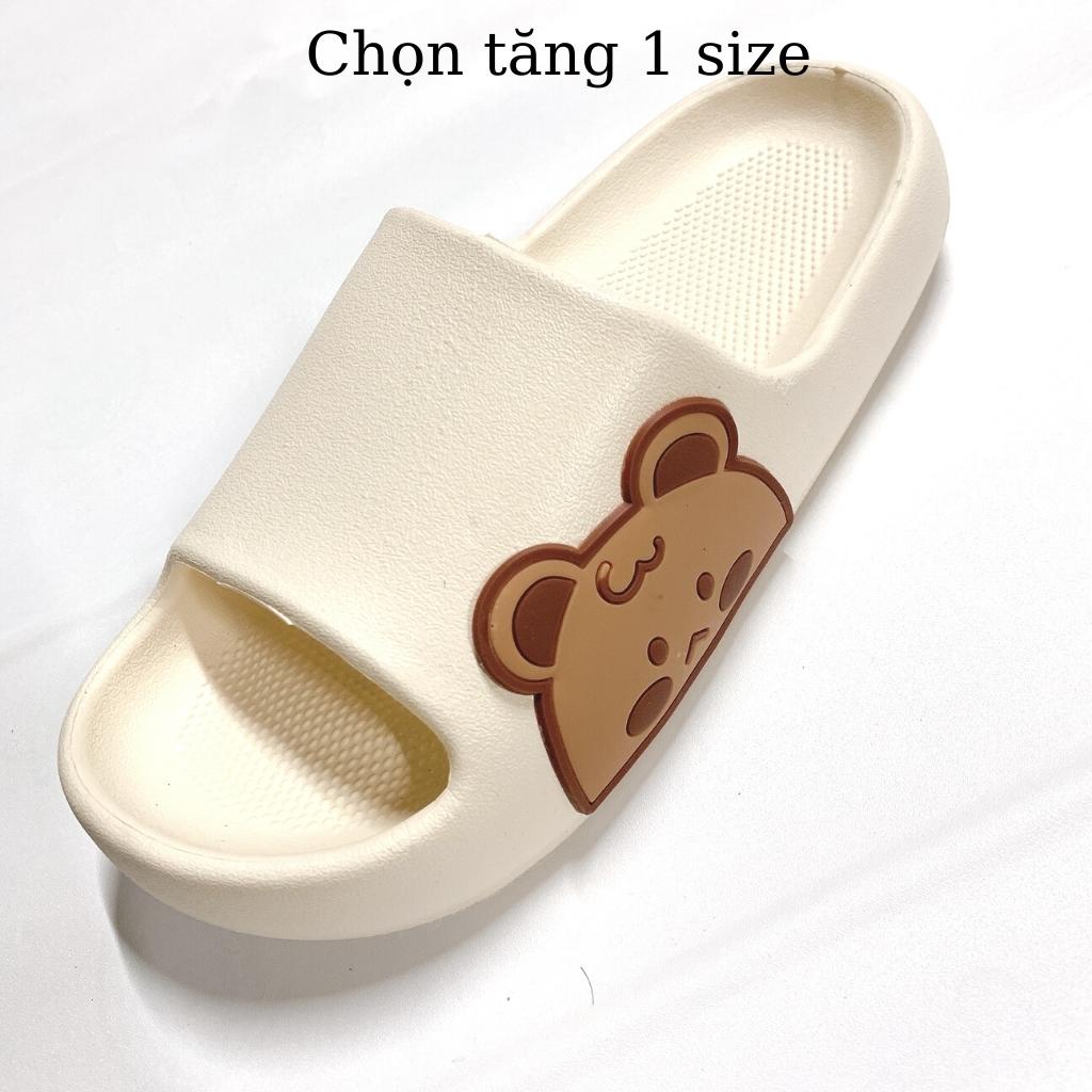 Dép bánh mì nữ Gấu TEDDY mẫu mới Cục xinh ẢNH THẬT Chọn tăng 1 Size