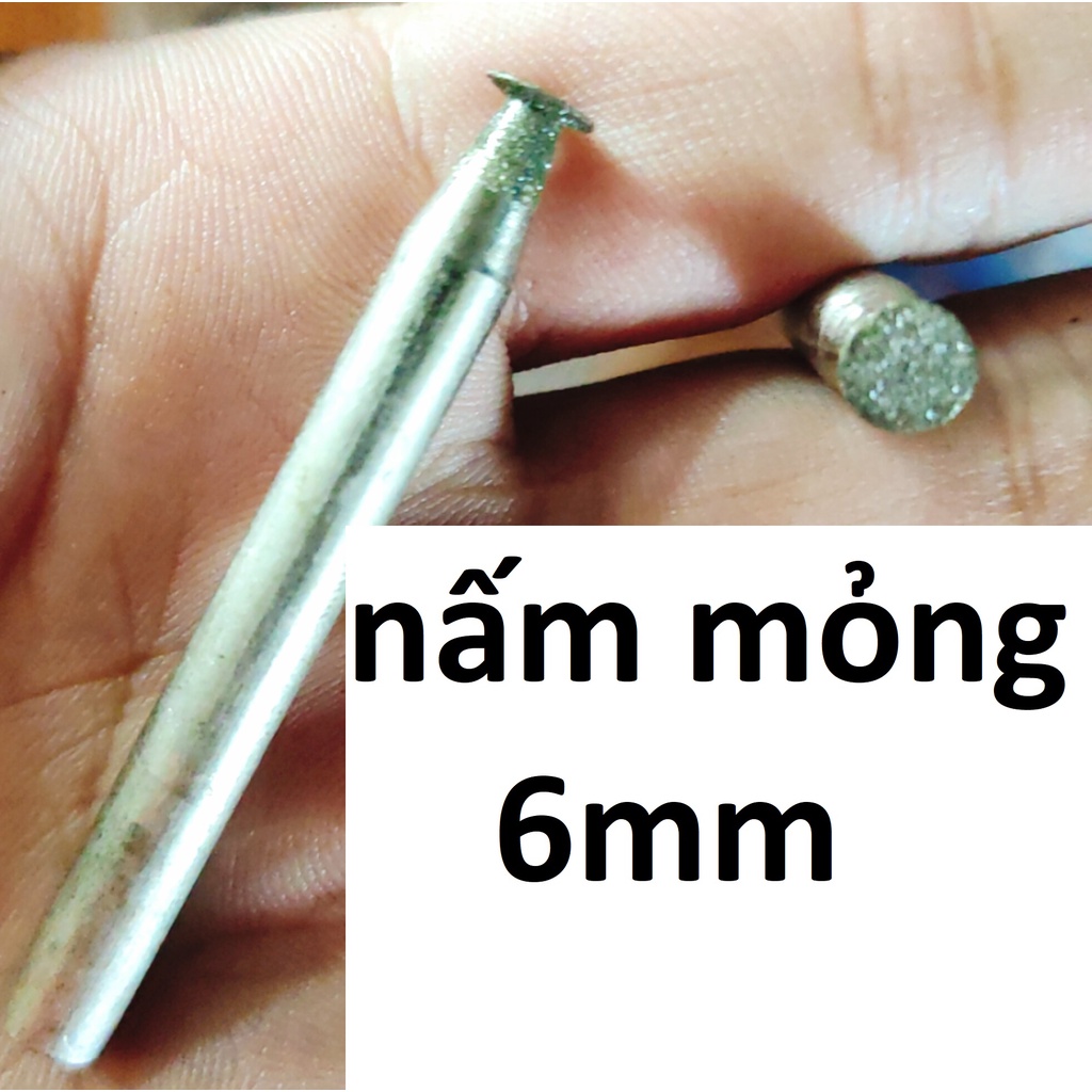 Mũi mài đá, mũi mài kim cương, đủ hình/ đủ size, cán 6mm
