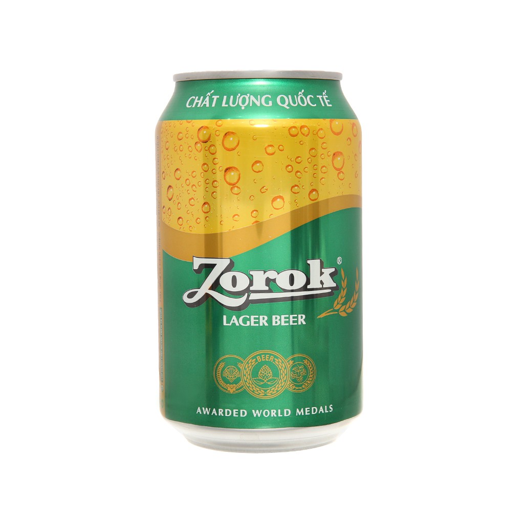 Thùng 24 Lon Bia Zorok - Chất Lượng Quốc Tế 330ml/Lon HSD tháng 04/2022