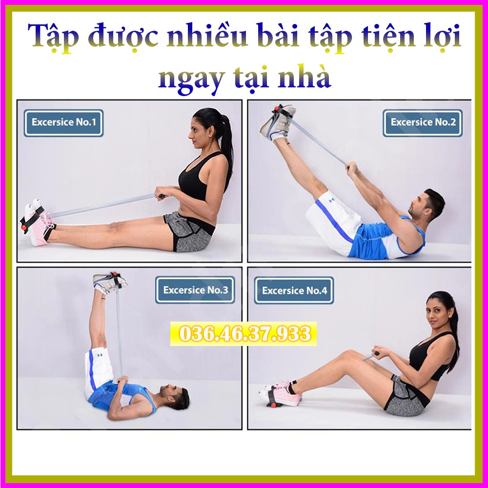 Dây kéo lưng tập cơ bụng tay ngực thể dục lò xo đàn hồi đa năng Dụng cụ tập gym cho nam và nữ tại nhà