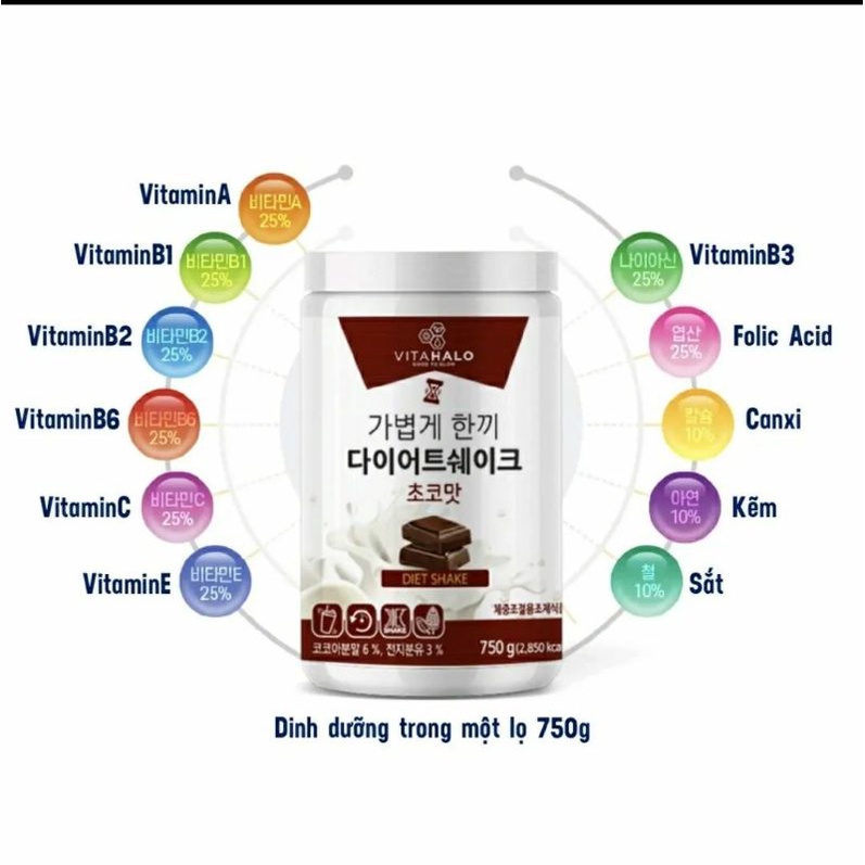 SỮA BỘT HỖ TRỢ GIẢM CÂN VITAHALO 750g