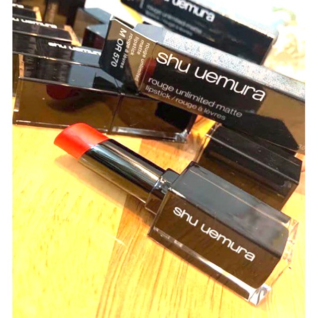 [CÓ HÓA ĐƠN LOTTEDUTYFREE] Son SHU UEMURA ROUGE UNLIMITED SUPREME MATTE M OR 570 mekem27 | BigBuy360 - bigbuy360.vn