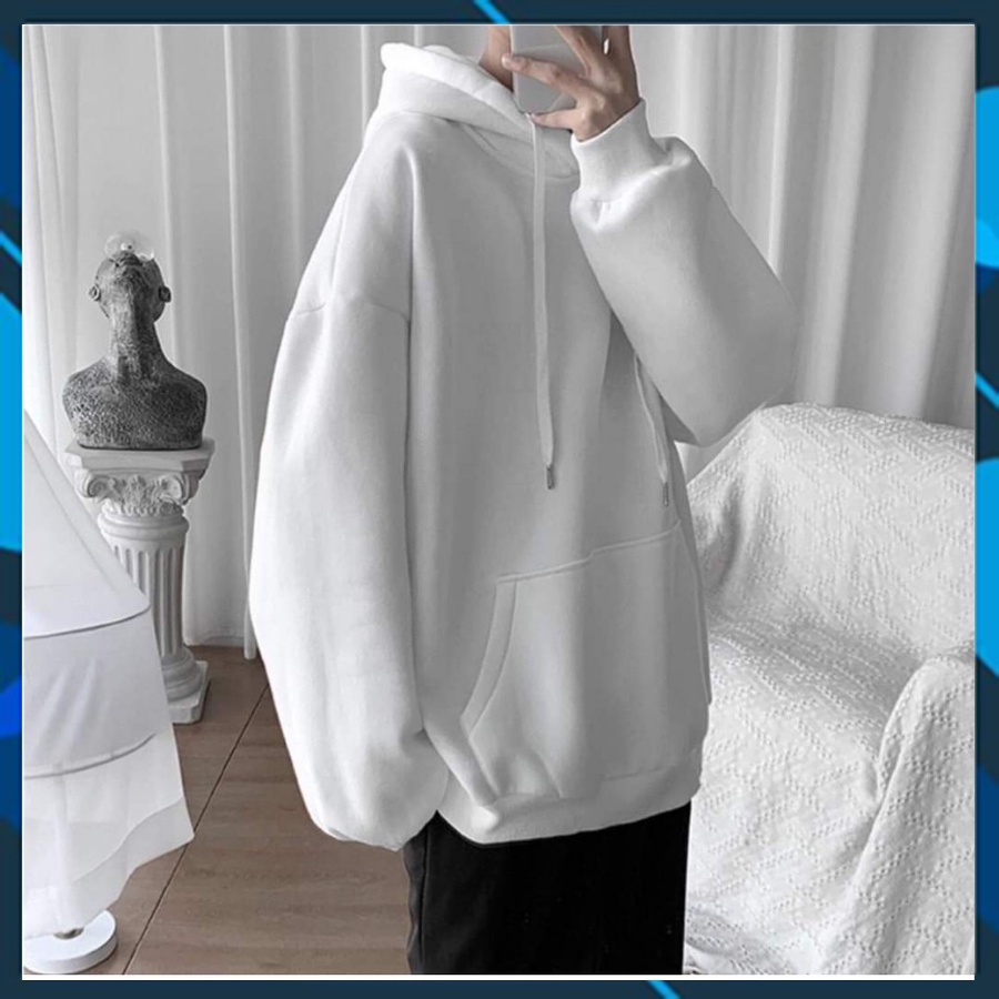 Áo Hoodie Nỉ Trơn Unisex Form Rộng Basic , Áo Khoác Nỉ Trơn Nam Nữ Đẹp NOMINA HD101