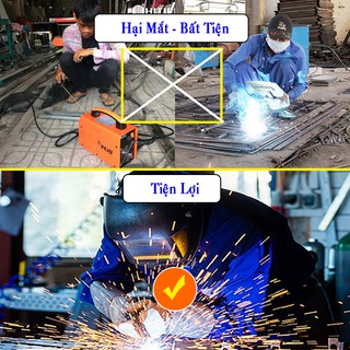 Mũ Hàn Điện Tử có mắt kính tự động điều chỉnh thang số lọc sáng