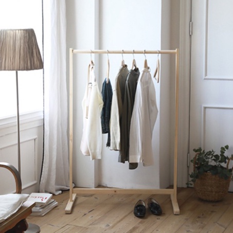 GIÁ TREO QUẦN ÁO THANH ĐƠN GỖ TỰ NHIÊN - SIMPLE HANGER NATURAL- NỘI THẤT CHANG NAM