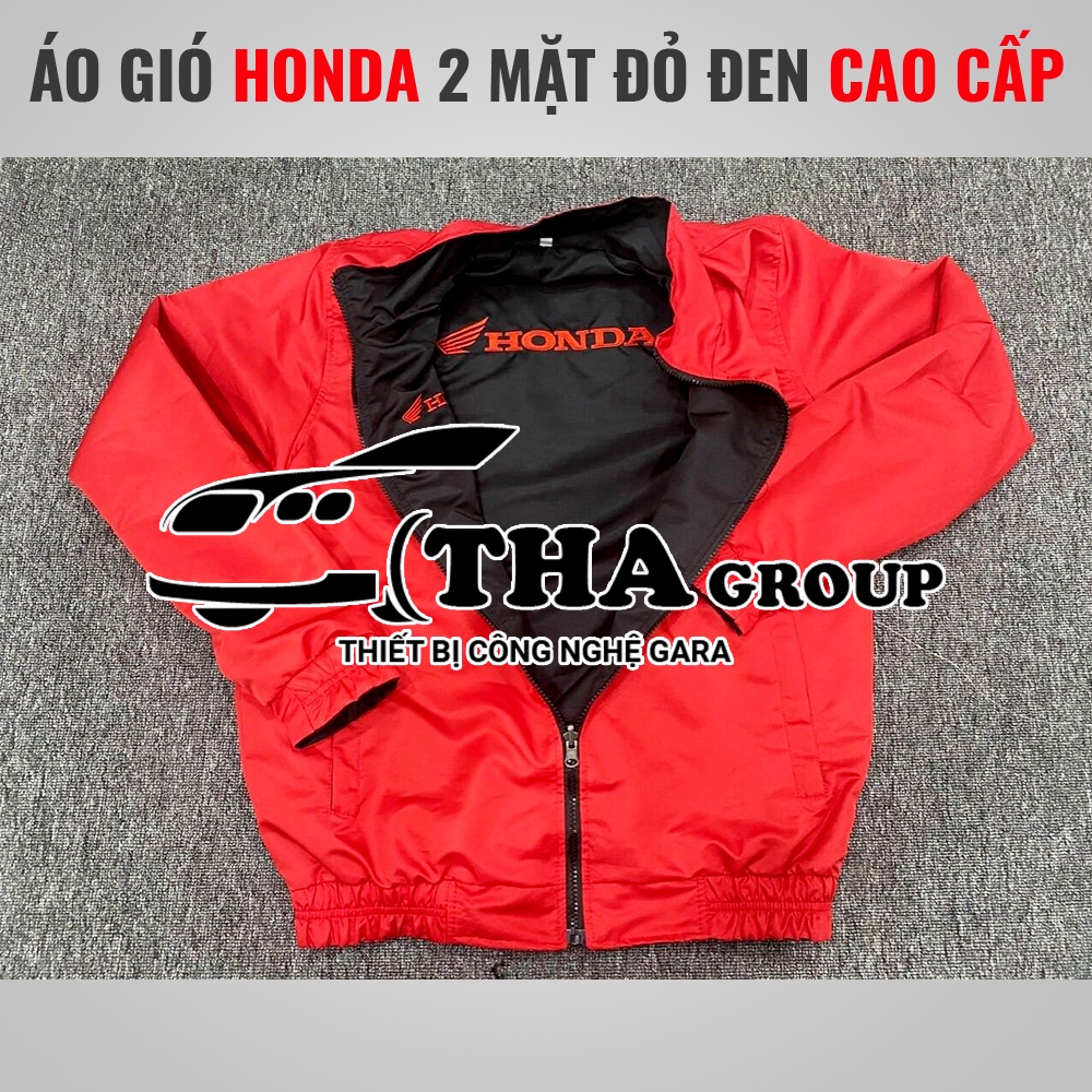 Áo Gió Honda 2 Mặt Đỏ Đen Cao Cấp