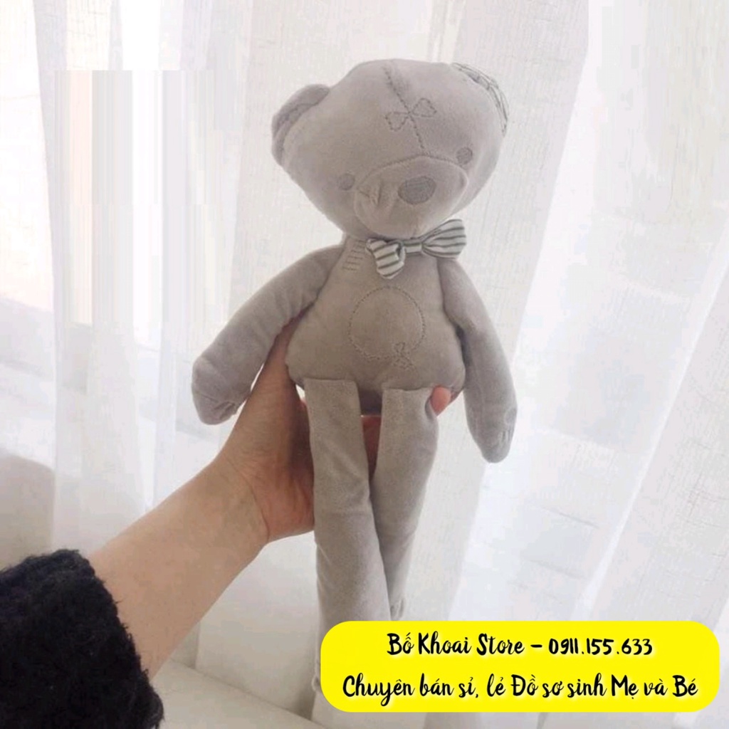 Gấu bông Mamas Papas - Gấu bông xám cho bé Sz 40cm - Bố Khoai Store