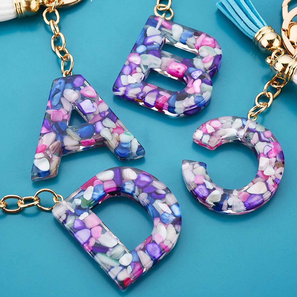 LANFY Móc Khóa Acrylic Hình Chữ Cái Từ A-Z