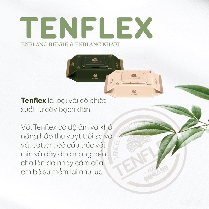 Khăn giấy ướt cao cấp Hàn Quốc ENBLANC ORGANIC hoàn toàn từ thiên nhiên an toàn cho bé, 68-74 tờ/ gói.