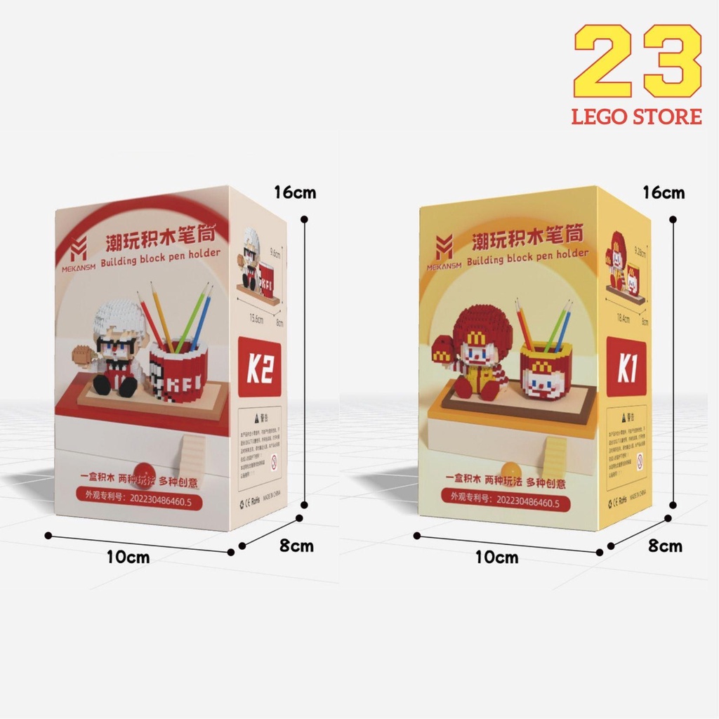 Đồ chơi lắp ráp nhân vật đồ ăn nhanh fast food đáng yêu dùng làm đồ chơi, quà tặng độc đáo