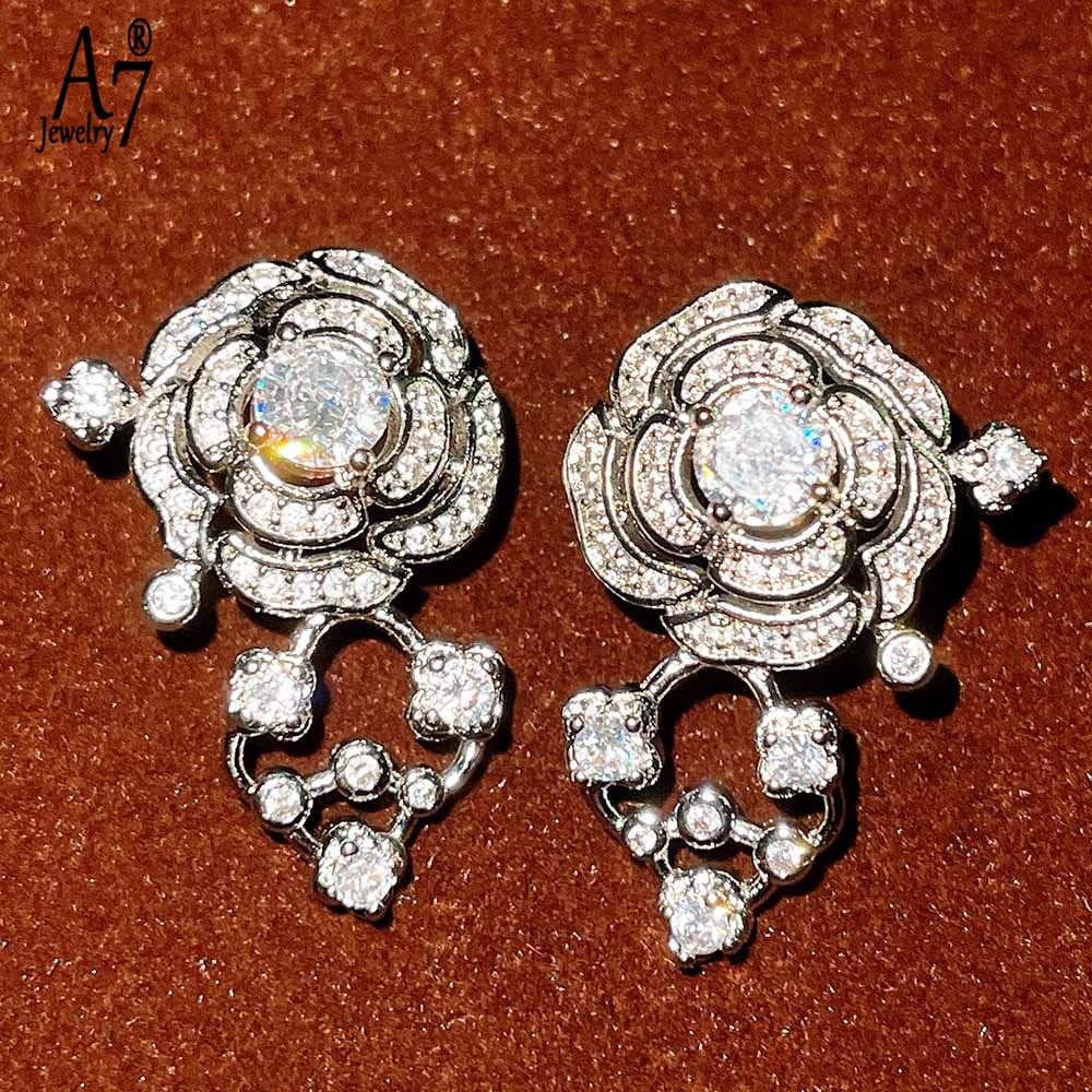 Set Vòng cổ + Khuyên Tai + Vòng Tay Đính Hoa Hồng A7