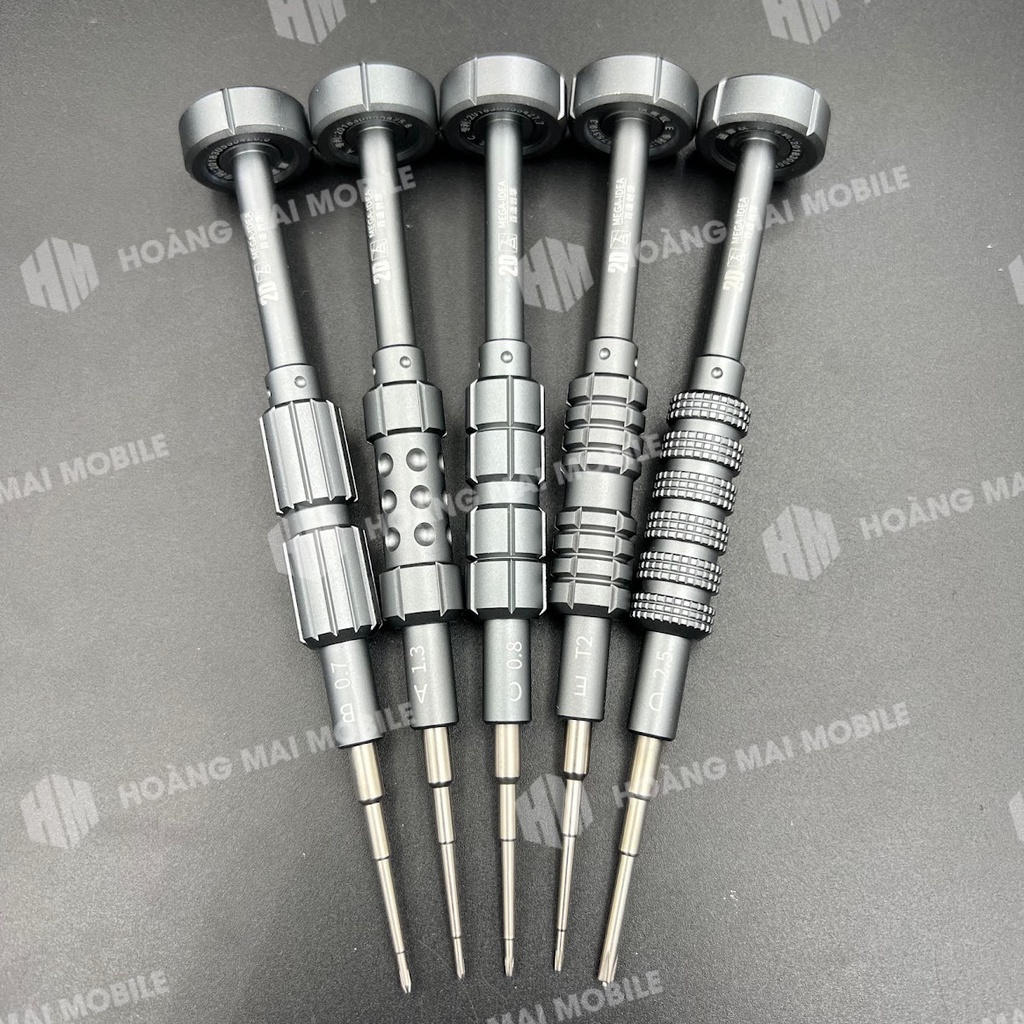 Bộ tô vít QIANLI, MEGA-IDEA mũi 2D 5 cây (3,4,5,6 cạnh và 2 tầng)