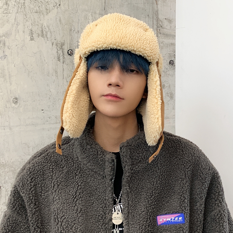 Mũ Cotton Dày Dặn Chống Gió Giữ Ấm Mùa Đông Cho Nam