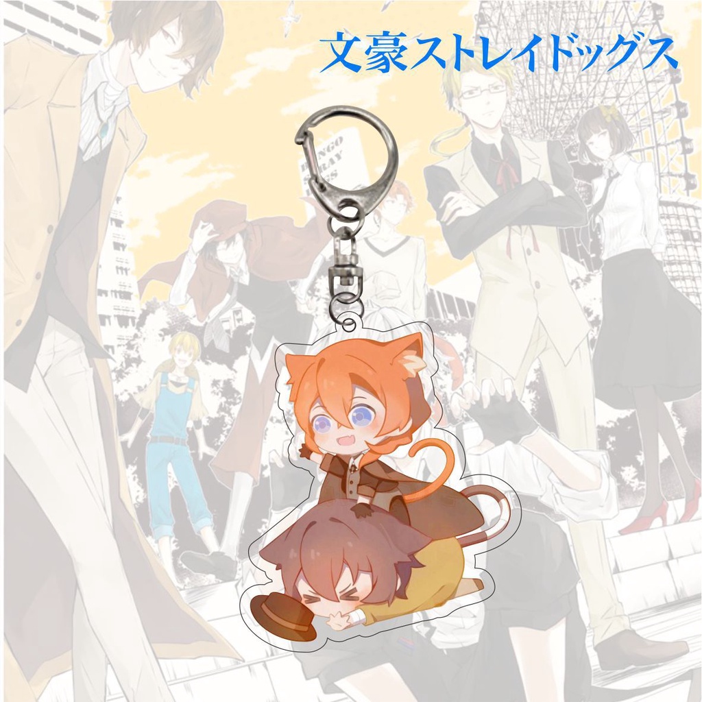 Móc khóa nhựa acrylic hình nhân vật anime Bungo Stray Dogs