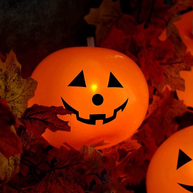 Bộ 5 Bóng Bay Bằng Latex Có Đèn LED Dùng Trang Trí Halloween