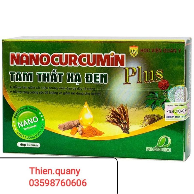 Nano Curcumin Tam Thất Xạ Đen Plus - Học viện Quân Y