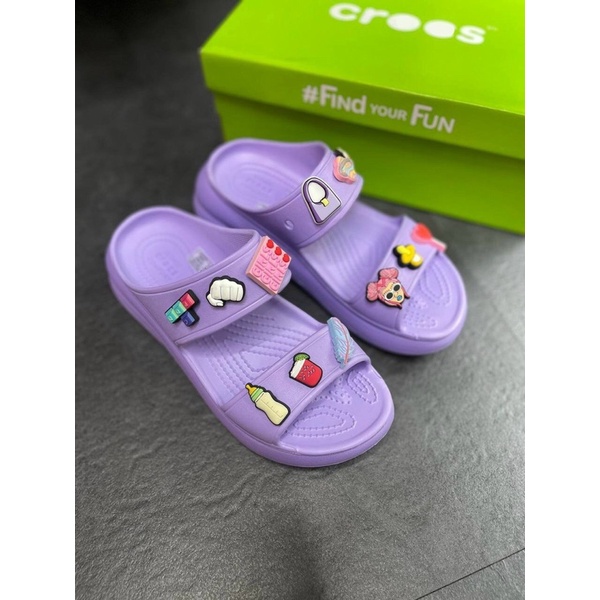 Dép Lê Cross cao gót 2 quai ngang đúc nguyên khối siêu bền, chống mùi hôi chân