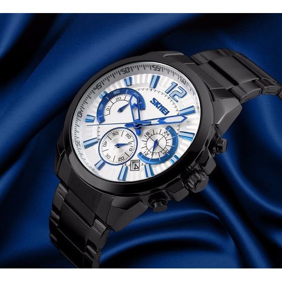 ĐỒNG HỒ NAM SKMEI 9108 DÂY THÉP KHÔNG GỈ CHẠY FULL 06 KIM Bán lẻ giá sỉ