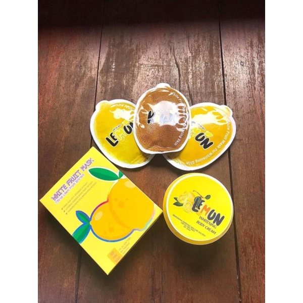 Ủ Trắng LEMON WHITE FRUIT MASK Tắm Trắng Chanh Lemon Hộp 3goi | BigBuy360 - bigbuy360.vn