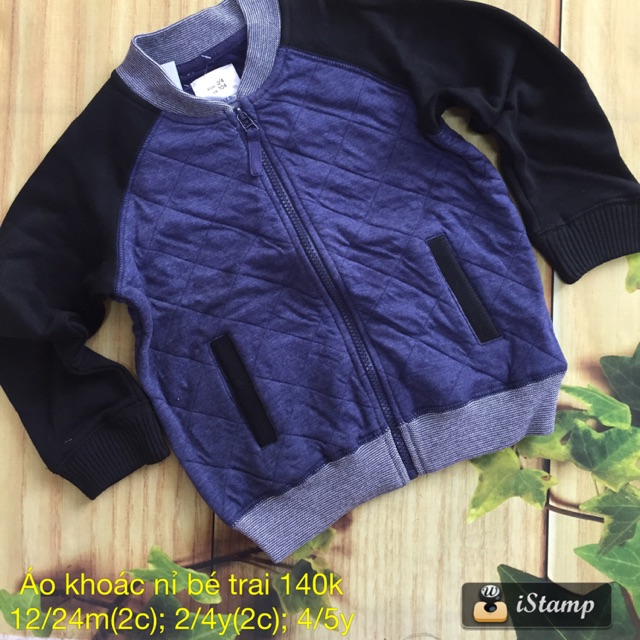 Áo khoác nỉ bé trai