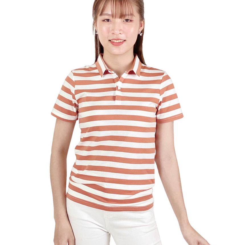 Áo thun nữ Cổ Sơ Mi (Cổ trụ) TOLI, chất cotton 4 chiều mềm mịn, co dãn Màu Hồng Ruốc