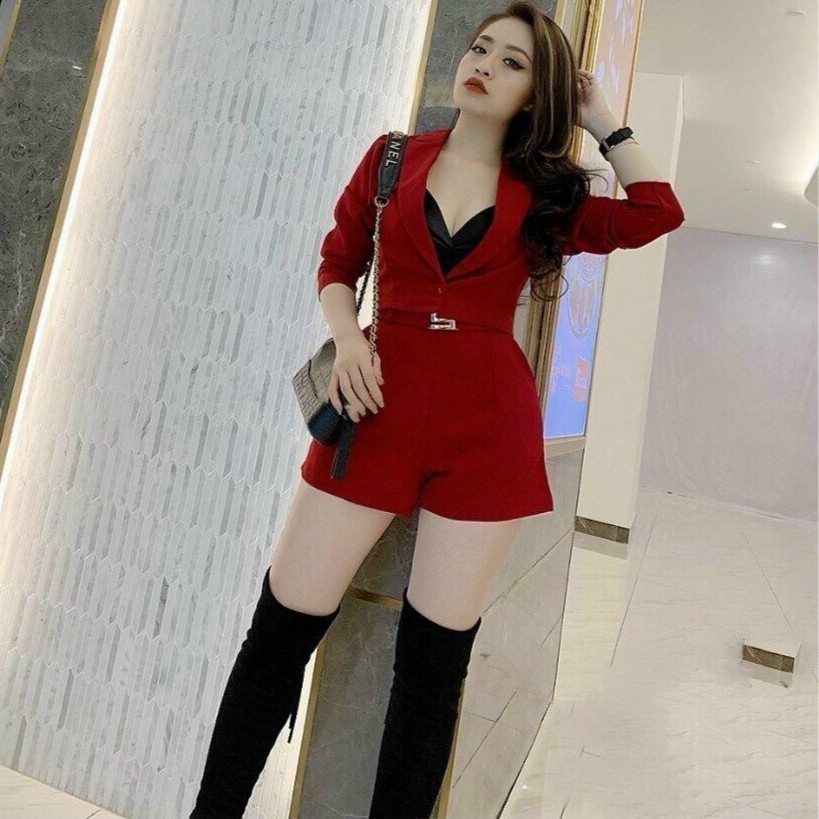 Áo kiểu kèm quần và áo trong set bộ ba món áo trong có mút